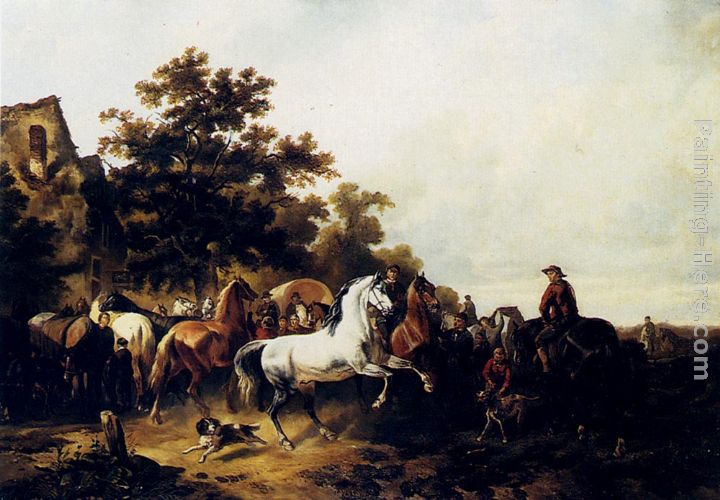 The Horse Fair painting - Wouter Verschuur The Horse Fair art painting